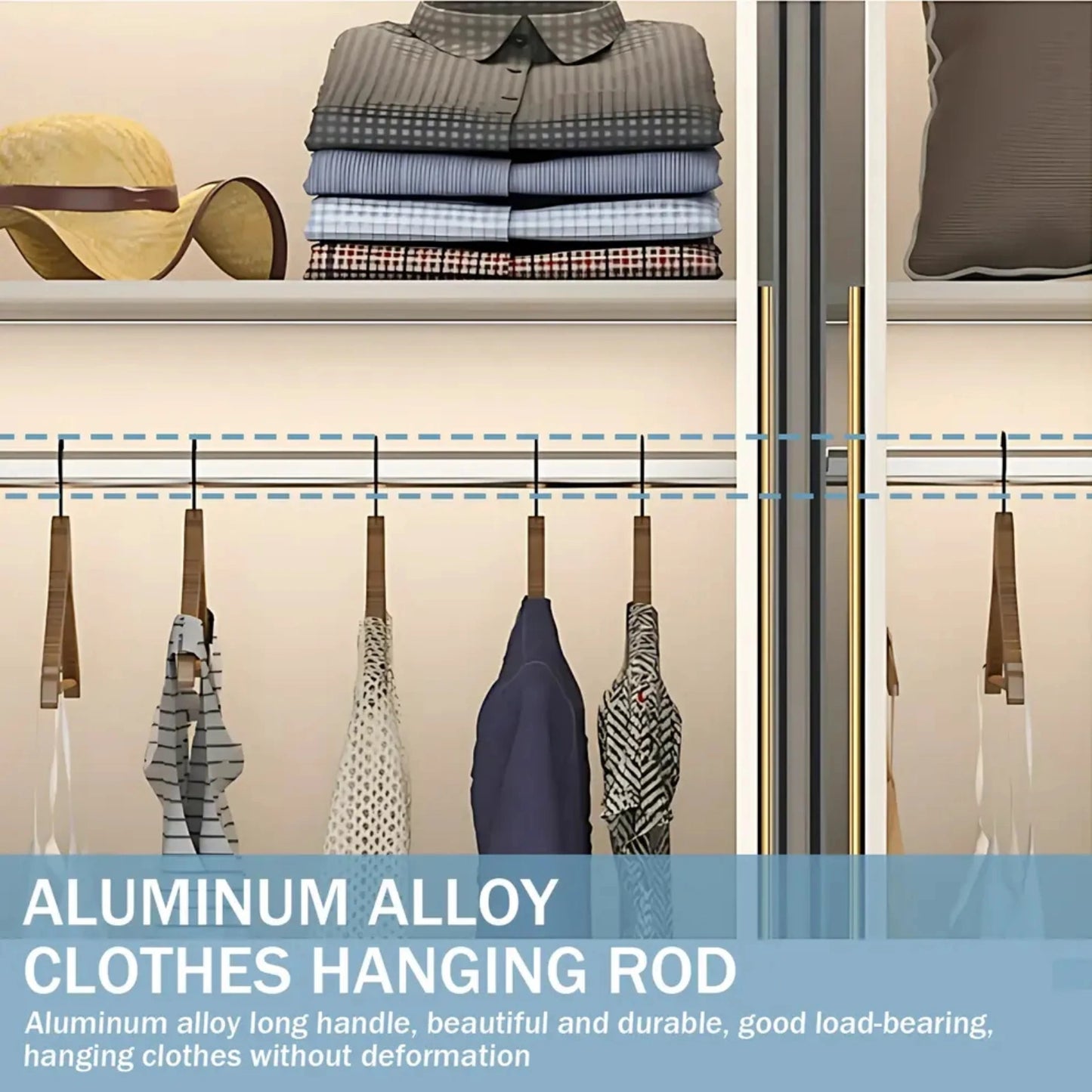 Aihm-Lon Wardrobes with Multi-Layer Storage Function and Smart Auto-Illumination 24"-94"