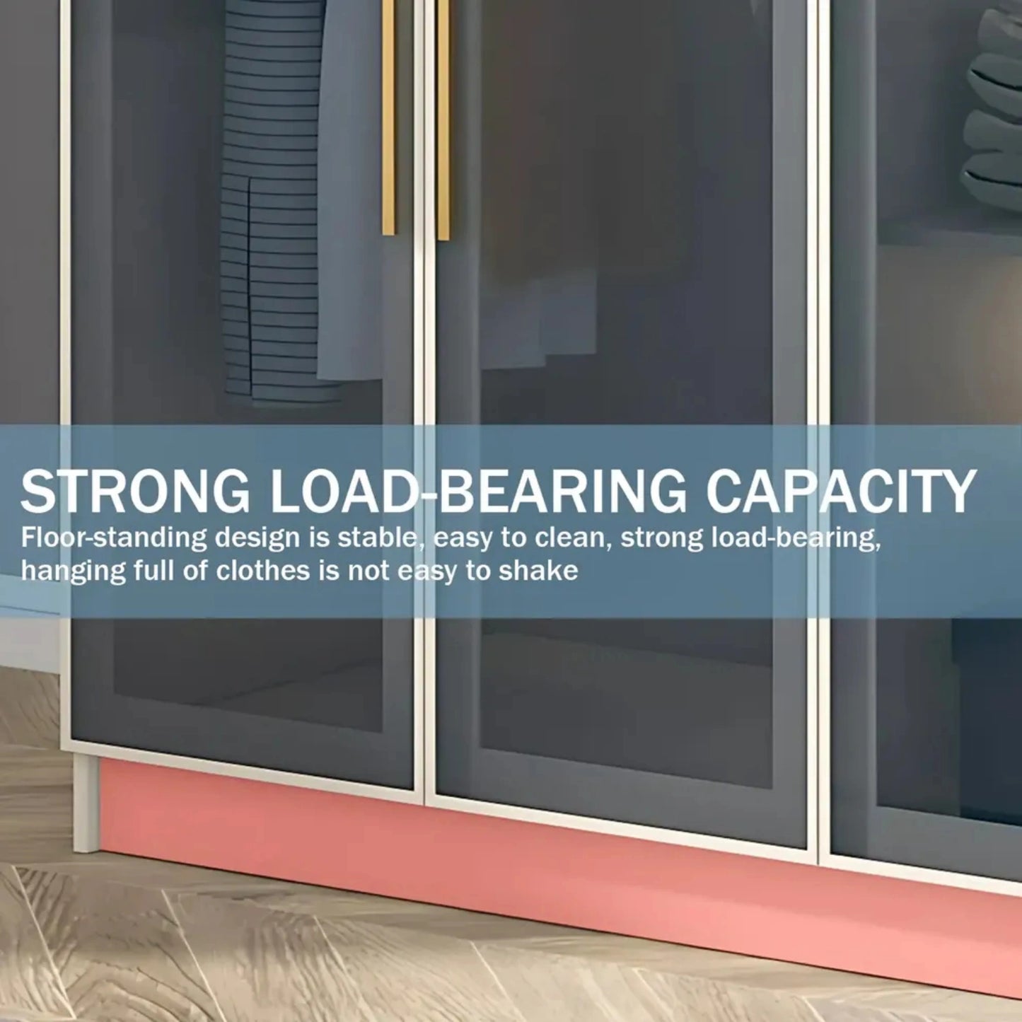 Aihm-Lon Wardrobes with Multi-Layer Storage Function and Smart Auto-Illumination 24"-94"