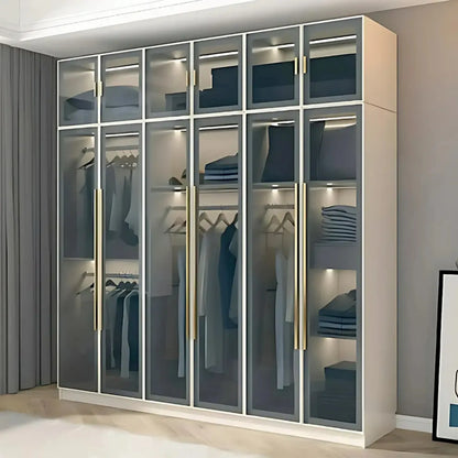 Aihm-Lon Wardrobes with Multi-Layer Storage Function and Smart Auto-Illumination 24"-94"