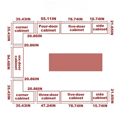 Aihm-Lon Wardrobes with Multi-Layer Storage Function and Smart Auto-Illumination 24"-94"