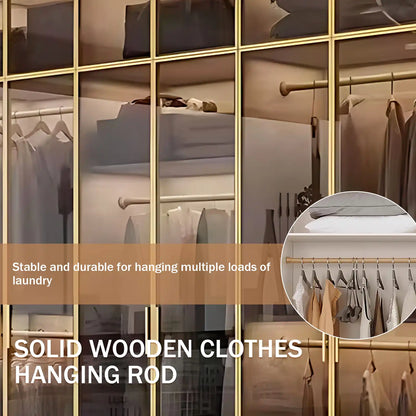 Aihm-Lon Large Wardrobe with Gold Luxury Border Design 24"-94"