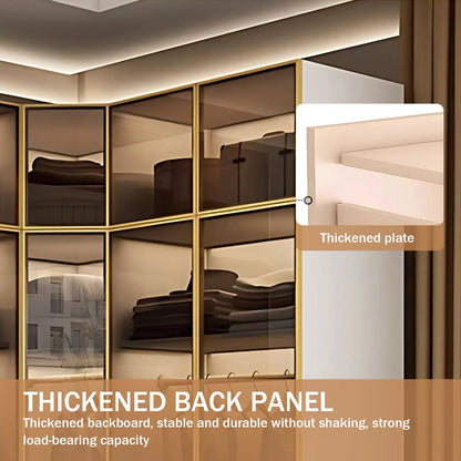 Aihm-Lon Large Wardrobe with Gold Luxury Border Design 24"-94"