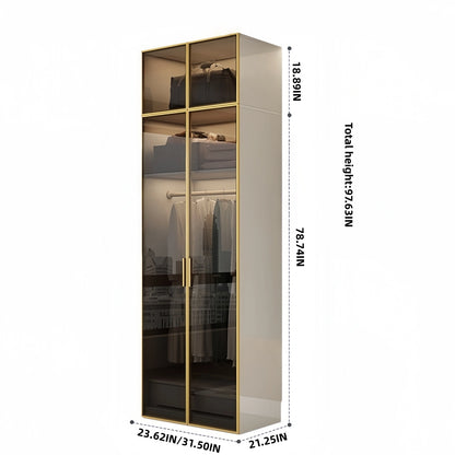 Aihm-Lon Large Wardrobe with Gold Luxury Border Design 24"-94"