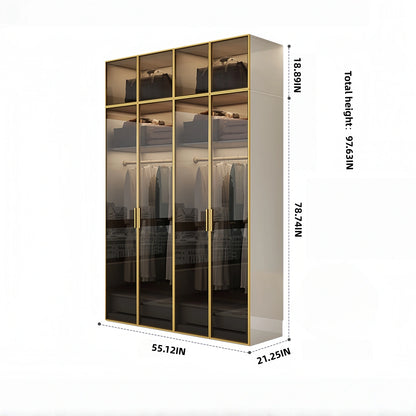Aihm-Lon Large Wardrobe with Gold Luxury Border Design 24"-94"