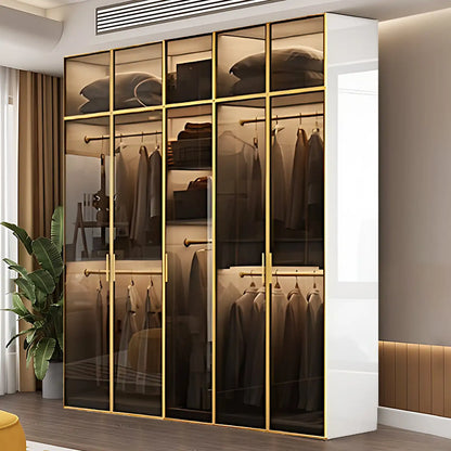 Aihm-Lon Large Wardrobe with Gold Luxury Border Design 24"-94"