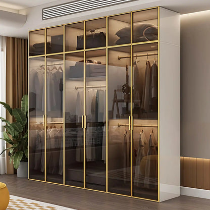 Aihm-Lon Large Wardrobe with Gold Luxury Border Design 24"-94"