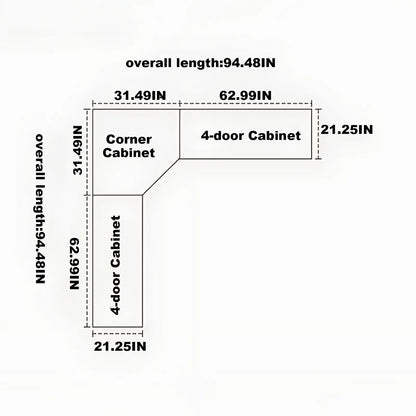 Aihm-Lon Large Wardrobe with Gold Luxury Border Design 24"-94"