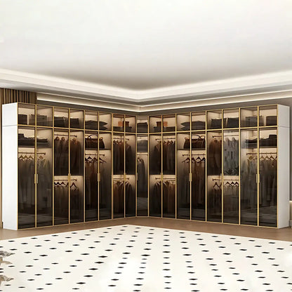 Aihm-Lon Large Wardrobe with Gold Luxury Border Design 24"-94"