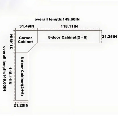 Aihm-Lon Large Wardrobe with Gold Luxury Border Design 24"-94"