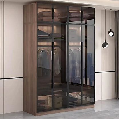 Aihm-Lon Wood Wardrobe with Smart Sensor Lighting 32"-110"