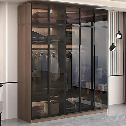 Aihm-Lon Wood Wardrobe with Smart Sensor Lighting 32"-110"