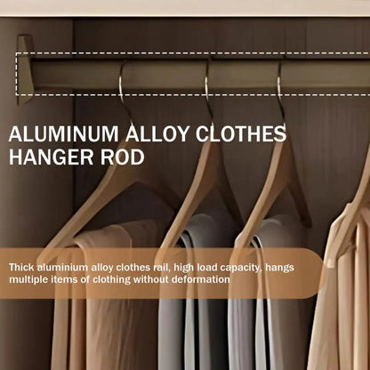 Aihm-Lon Wardrobe with Semi-Visible and Semi-Enclosed Storage Function 75"-95"