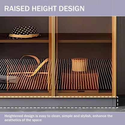 Aihm-Lon Wardrobes with Metal Frame Design Storage Shelves 55"-94"