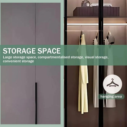 Aihm-Lon Wardrobe with Translucent Exterior Design 47"-94"