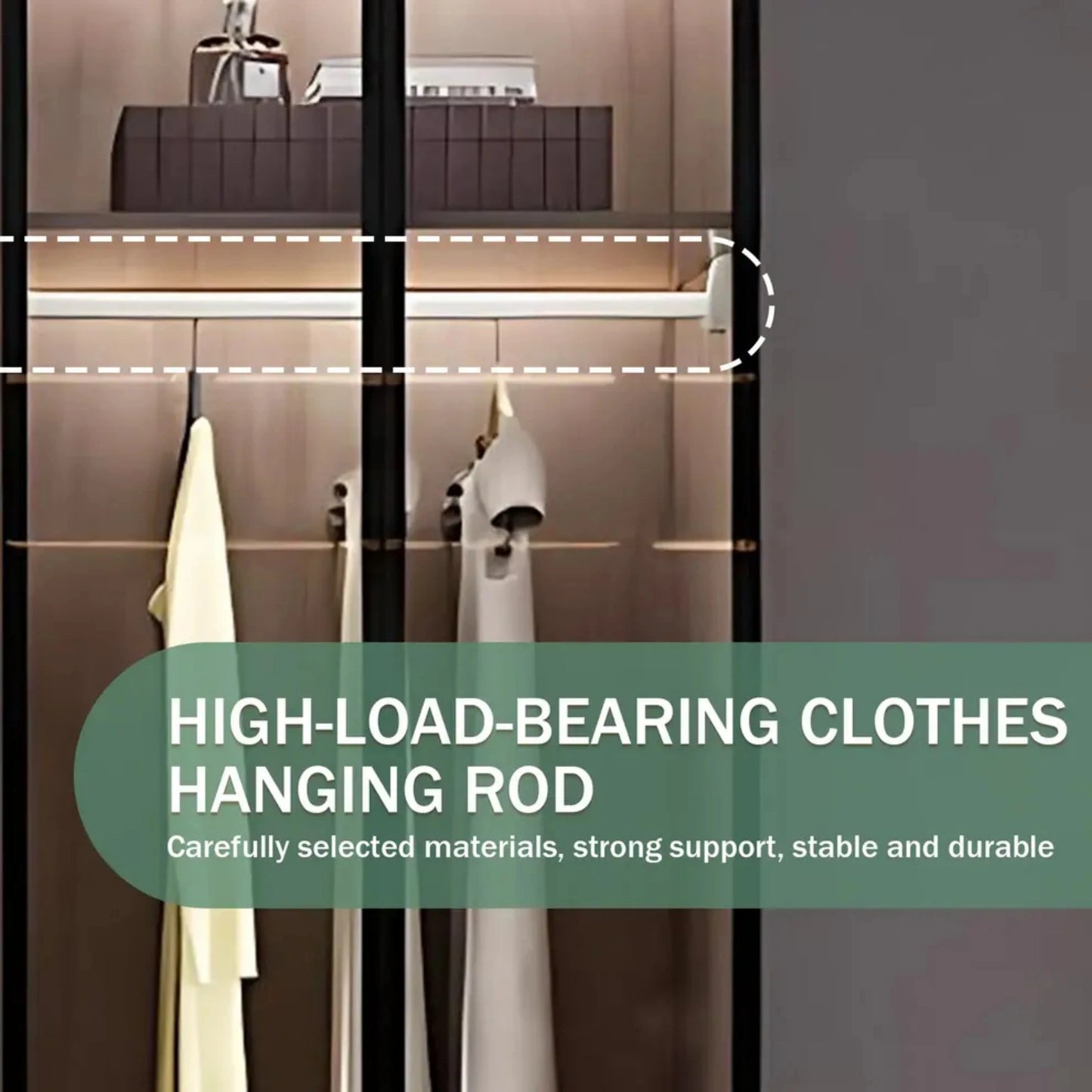 Aihm-Lon Wardrobe with Translucent Exterior Design 47"-94"