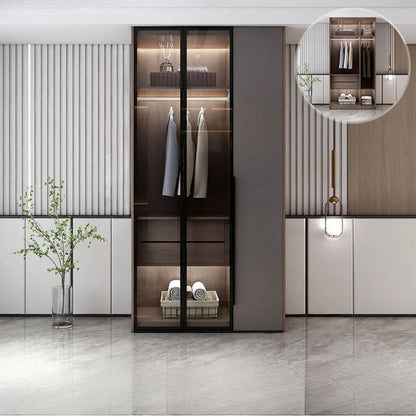 Aihm-Lon Wardrobe with Translucent Exterior Design 47"-94"