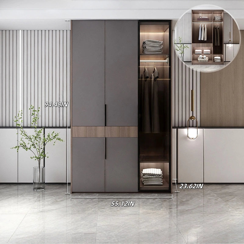 Aihm-Lon Wardrobe with Translucent Exterior Design 47"-94"