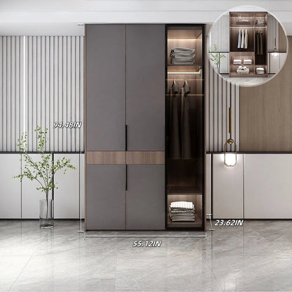 Aihm-Lon Wardrobe with Translucent Exterior Design 47"-94"