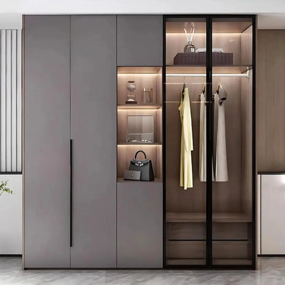 Aihm-Lon Wardrobe with Translucent Exterior Design 47"-94"