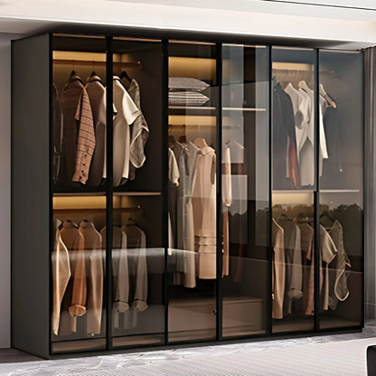Aihm-Lon Wardrobes with Unique American Color Tone Silent Rail Armoires 75"-94"