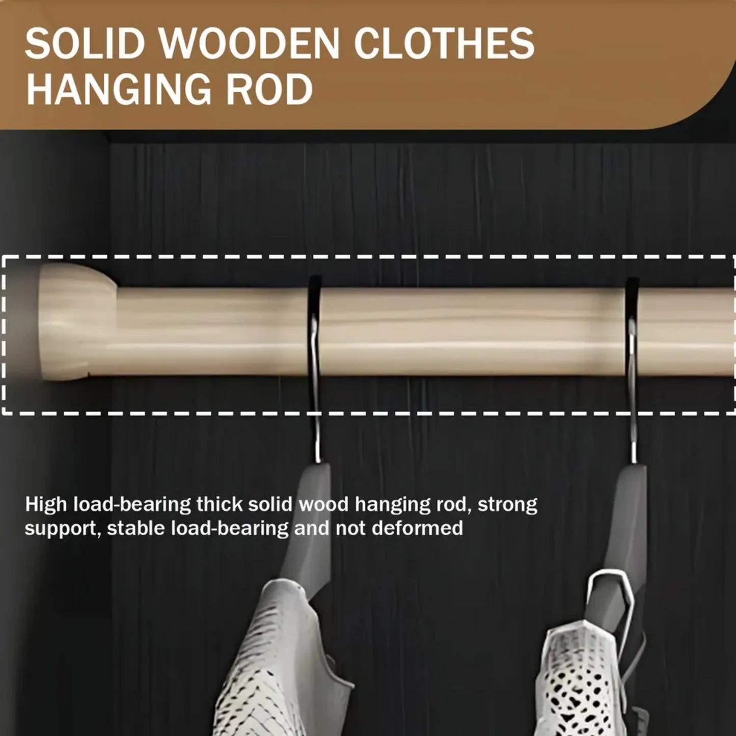 Aihm-Lon Elegant Wardrobe with  LED Lighting and Gold Luxury Frame  24"-94"