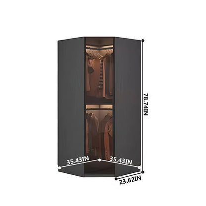 Aihm-Lon Luxurious Wardrobe with Glass Doors Drawers and Shelves 35"-94"