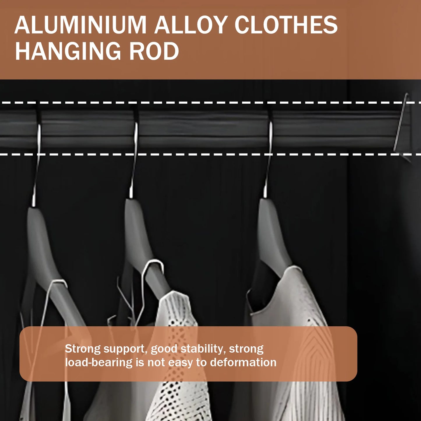 Aihm-Lon Luxurious Wardrobe with Glass Doors Black Handle and Shelves 35"-94"