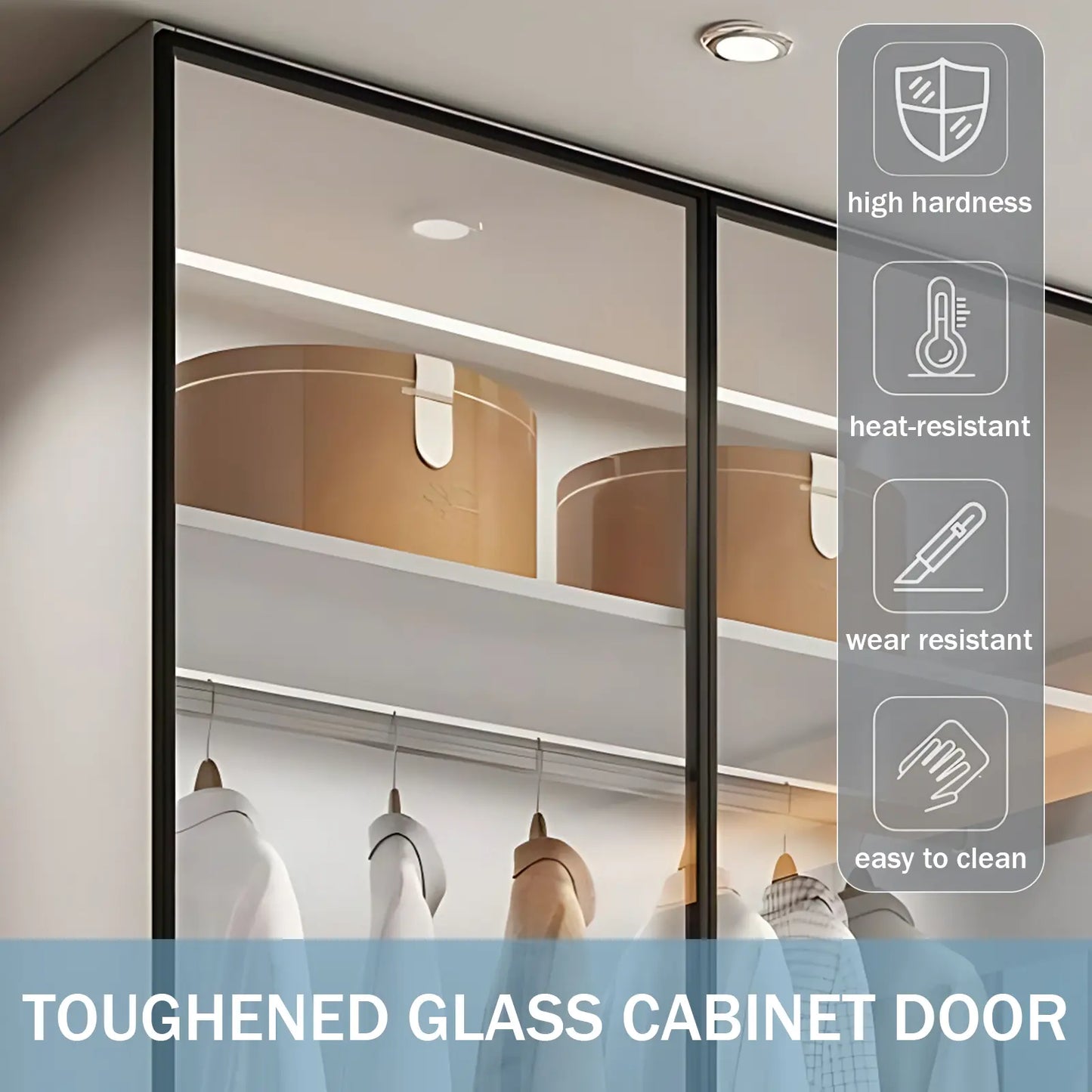 Aihm-Lon Wardrobes Closets with Storage Shelves Semi-Open Semi-Enclosed Space 87"-94"