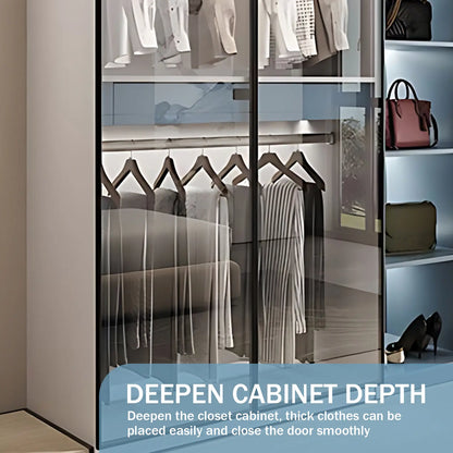 Aihm-Lon Wardrobes Closets with Storage Shelves Semi-Open Semi-Enclosed Space 87"-94"