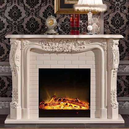 Aihm-Lon Luxurious Electric Fireplace with European Baroque Patterns 59”