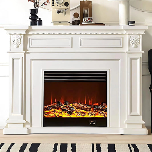 Aihm-Lon Electric Fireplace Includes French Retro Minimalist Line Design 59”