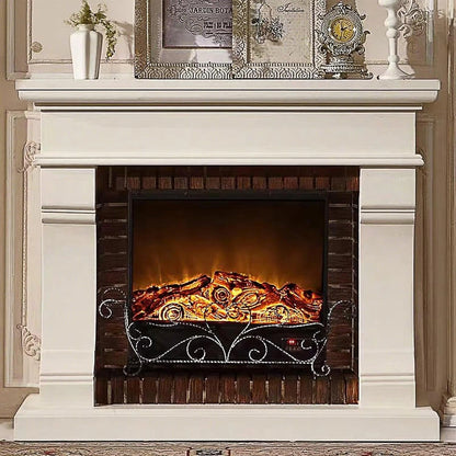 Aihm-Lon Decorative Electric Fireplace Exquisite Iron Art Design with Simulated Flame 51”-59”