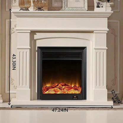 Aihm-Lon Electric Fireplace Parallel Line Design with Real Flame Effect 47”-59”