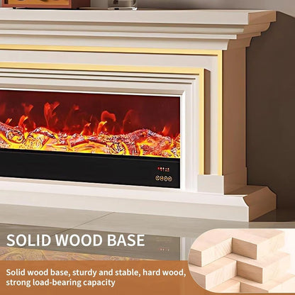 Aihm-Lon Minimalist Electric Fireplace with Realistic Flame Effects 59”-95”