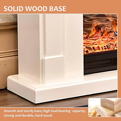 Aihm-Lon Simple Electric Fireplace Curtain Shape Line Design 47”