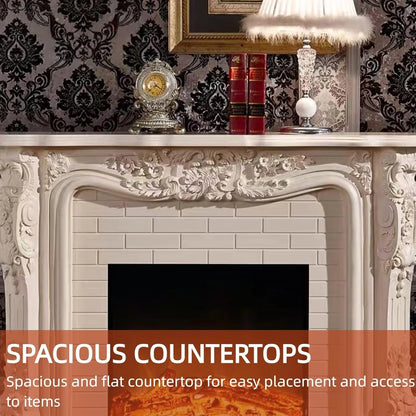 Aihm-Lon Luxurious Electric Fireplace with European Baroque Patterns 59”