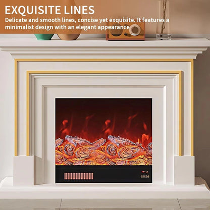 Aihm-Lon Minimalist Electric Fireplace with Realistic Flame Effects 59”-95”