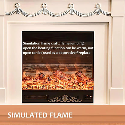 Aihm-Lon Simple Electric Fireplace Curtain Shape Line Design 47”