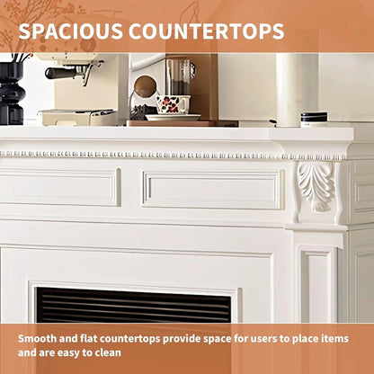 Aihm-Lon Electric Fireplace Includes French Retro Minimalist Line Design 59”