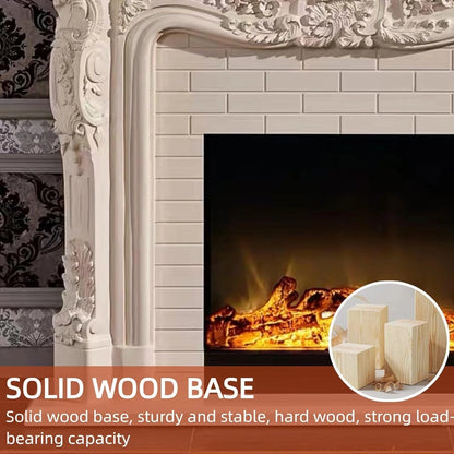Aihm-Lon Luxurious Electric Fireplace with European Baroque Patterns 59”