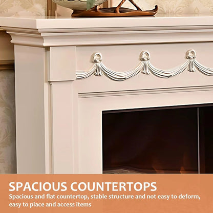 Aihm-Lon Simple Electric Fireplace Curtain Shape Line Design 47”