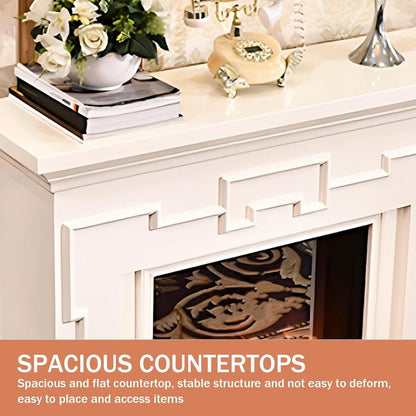 Aihm-Lon Indoor Electric Fireplace Includes Polygonal Line Design 47”