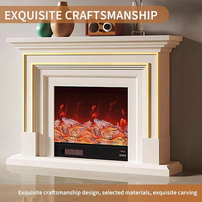 Aihm-Lon Minimalist Electric Fireplace with Realistic Flame Effects 59”-95”