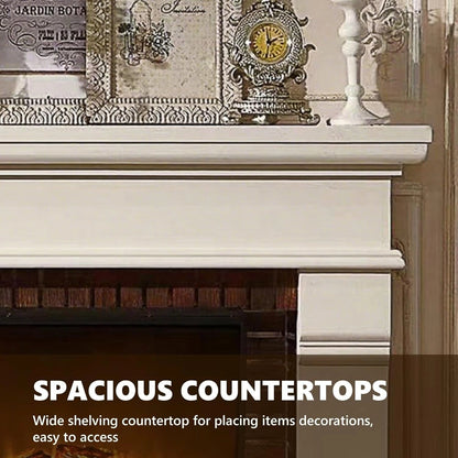 Aihm-Lon Decorative Electric Fireplace Exquisite Iron Art Design with Simulated Flame 51”-59”