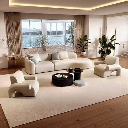 Aihm-Lon Commercial Use Sofa Set with Stool and Coffee Tables for Lounge Area 87"-126"