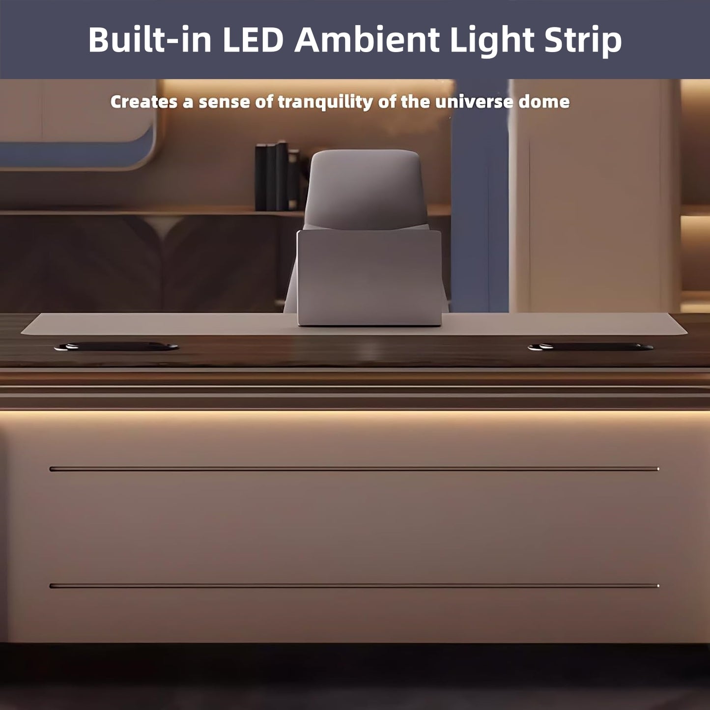 Aihm-Lon Executive Desk with Large Storage 94.48"-125.98"