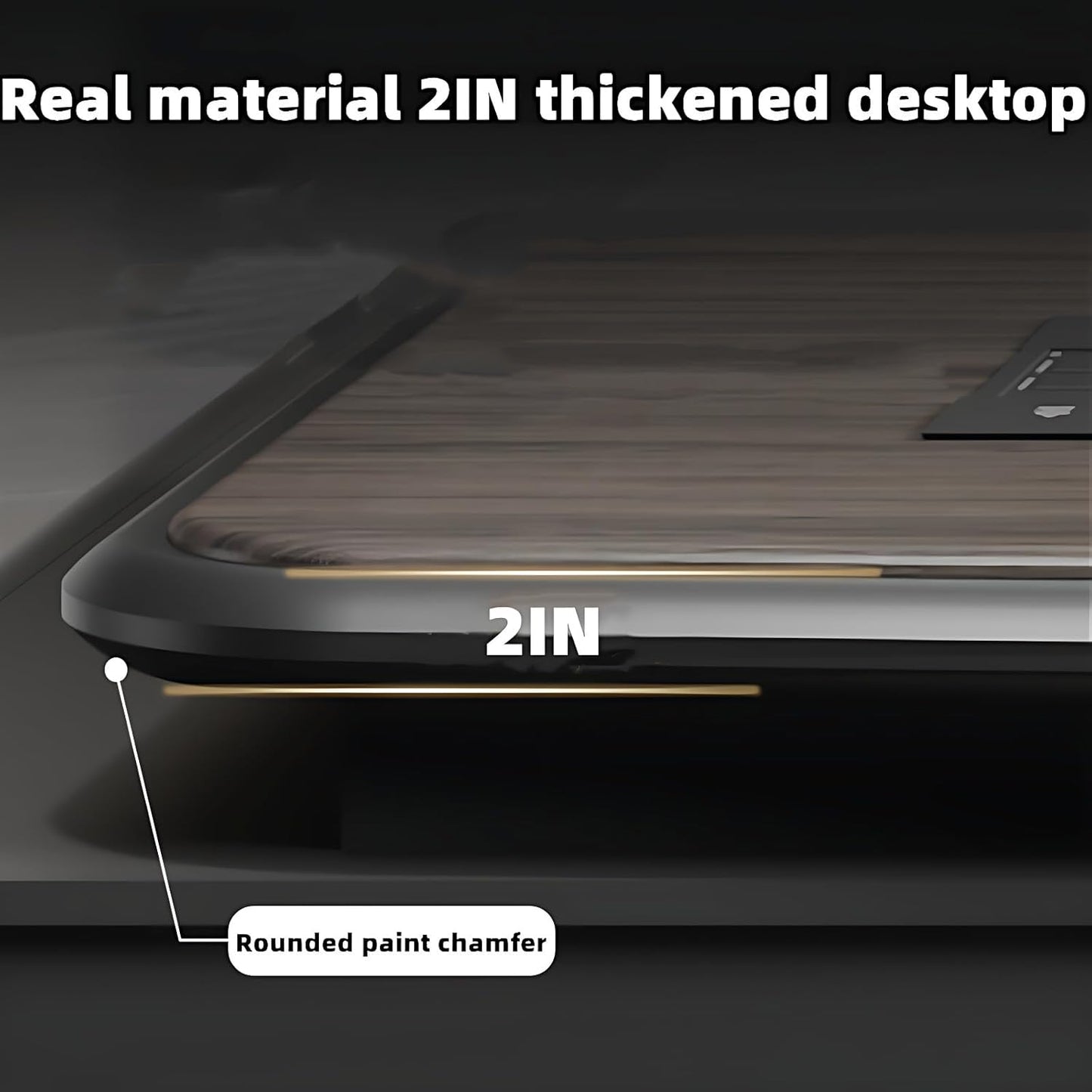 Aihm-Lon Executive Desk with Wooden Tabletop 78.74"-125.98"