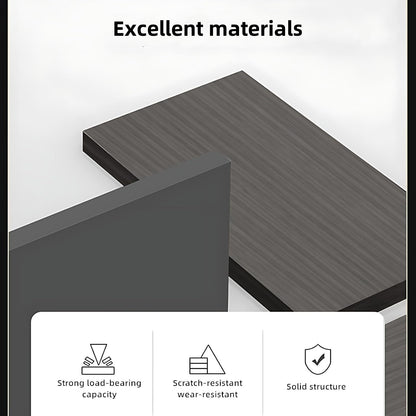 Aihm-Lon Executive Desk with Black Luxury Style Storage 78.7"-125.98"