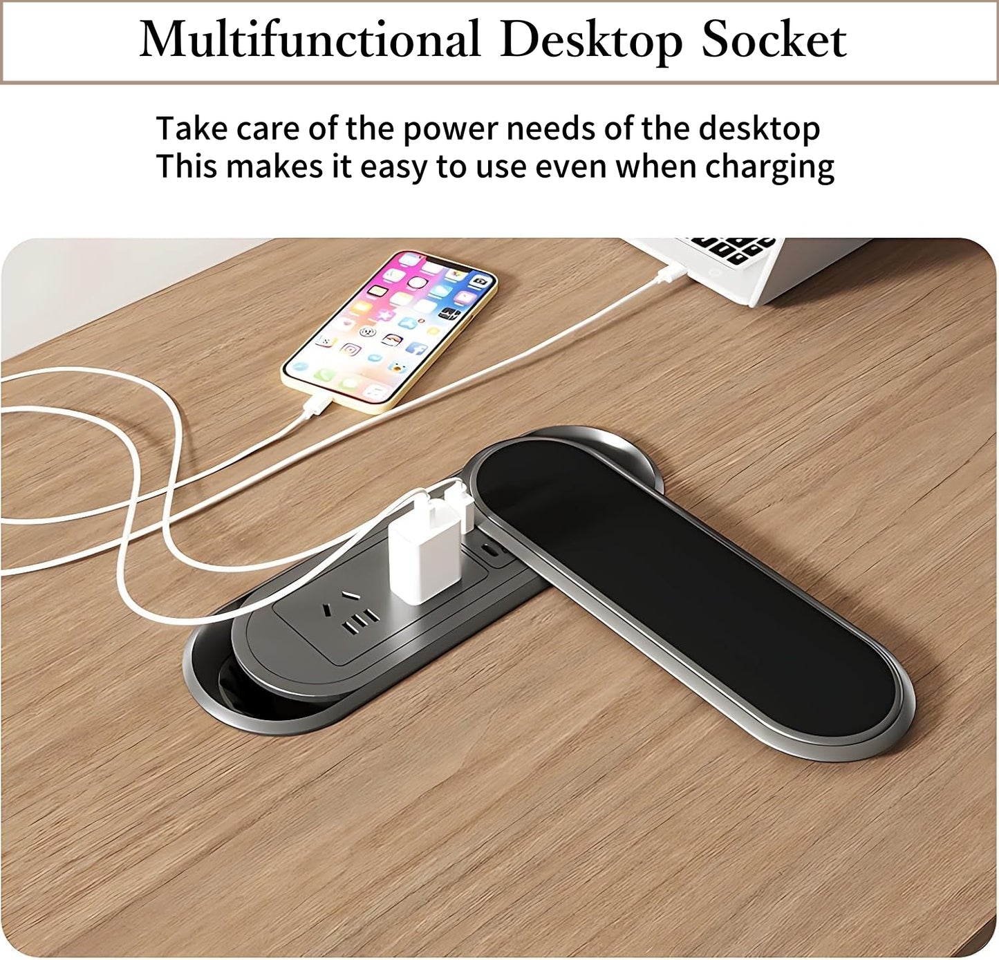 Aihm-Lon Executive Desk with Corner Drawers Cabinet 78.7"-141.7"