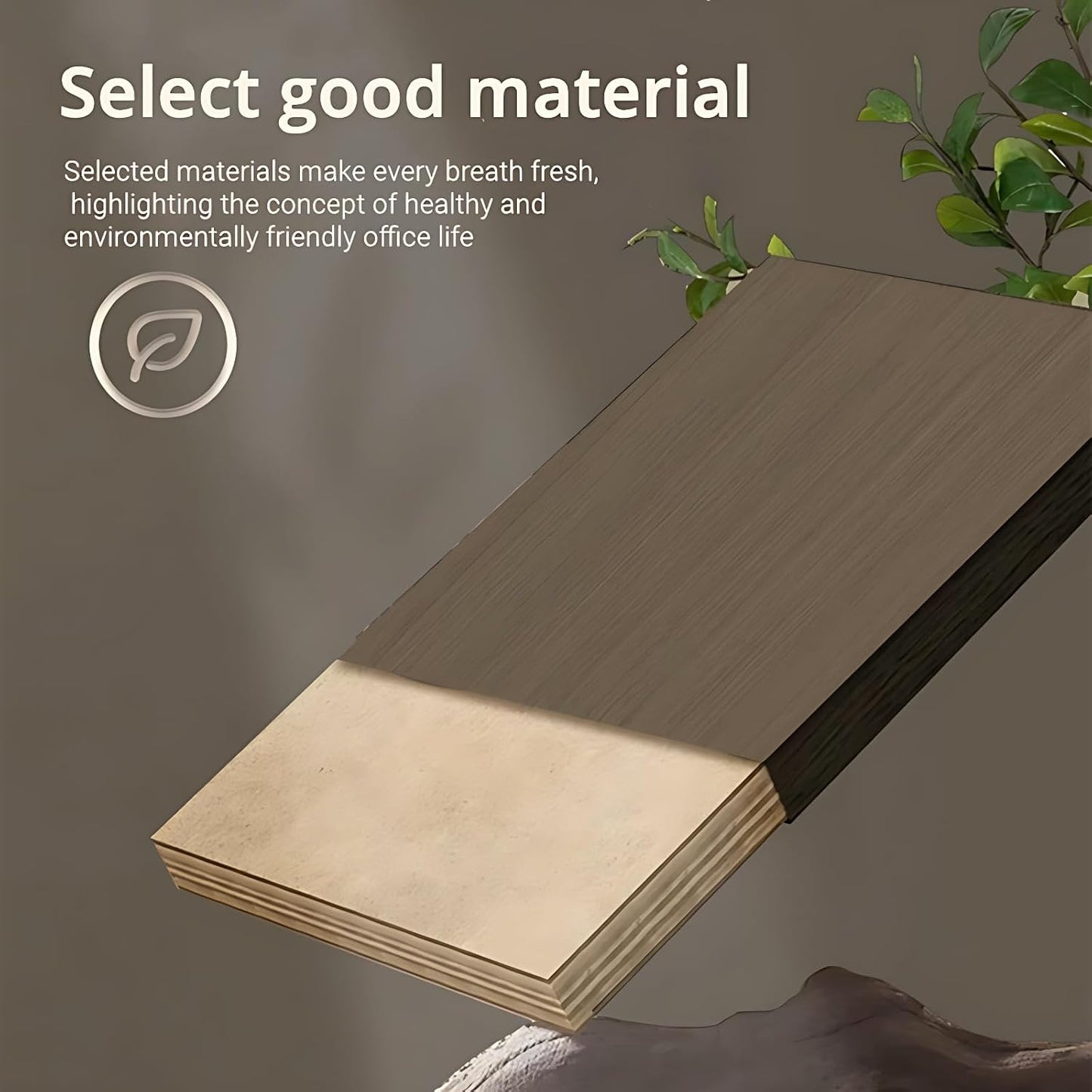 Aihm-Lon Executive Desk with Corner Drawers Cabinet 78.7"-141.7"